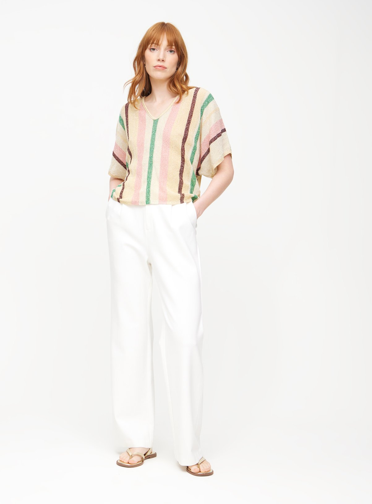 Stripe Sparkle Batwing Top 14 - Image 3 thumbnail